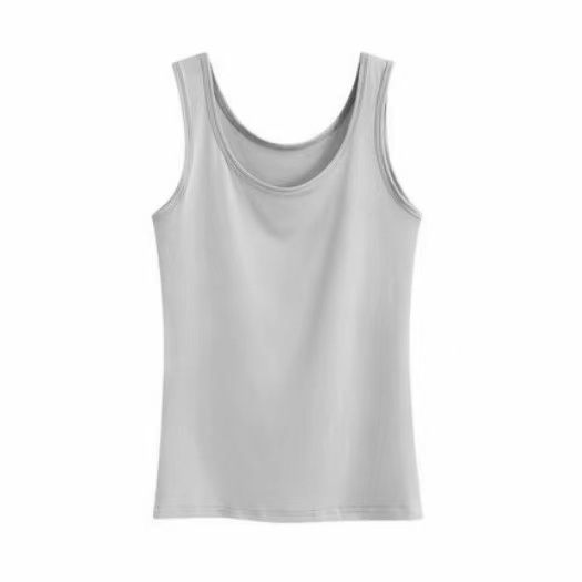 Tank Top Agnes Tanktop Wanita Tangtop Tali Besar Singlet Fashion Slim Langsing-Abu Muda