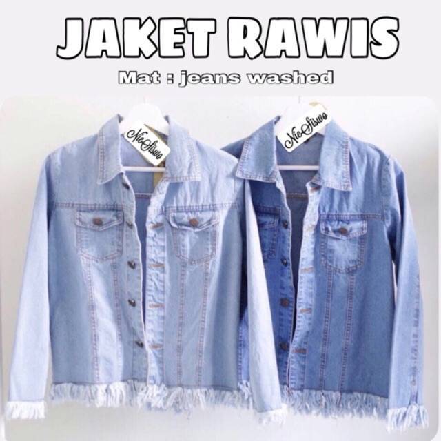 (BAYAR DITEMPAT)  Jaket jeans rawis ( J21 / AA15 )