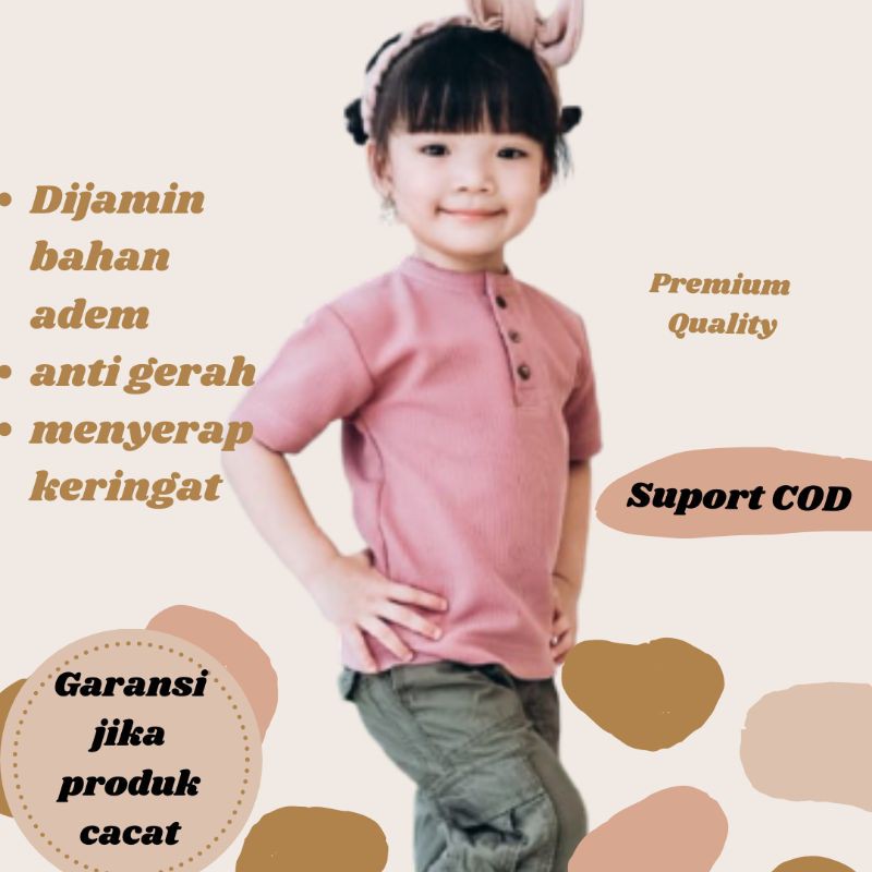 Kaos anak kaos rib premium kaos anak perempuan