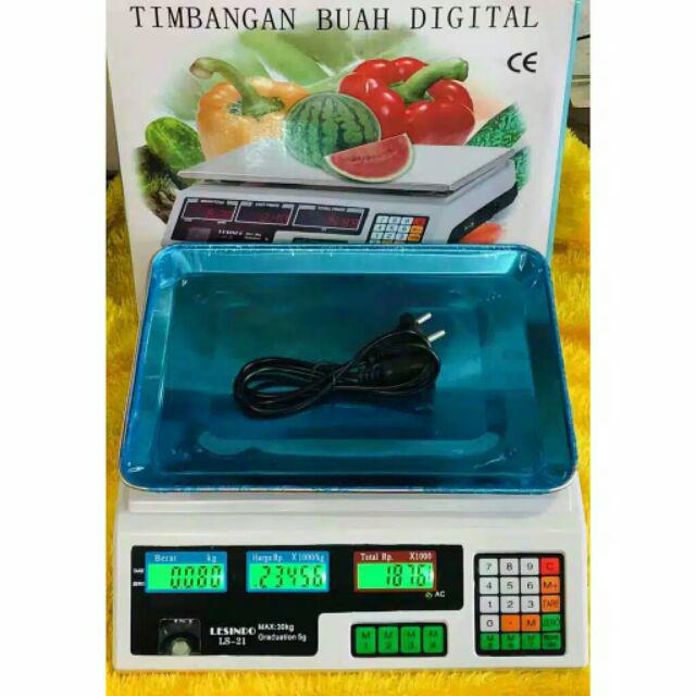 Ls-21 Timbangan Buah Kue Dapur Digital Computing Scale 30 Kg Double Display  Timbangan Digital 30kg