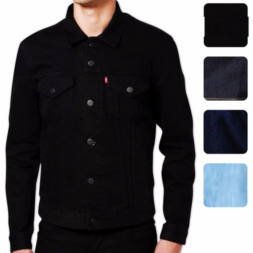 GRATIS TAS ANAK 3 IN 1  jaket Jeans Pria Denim premium