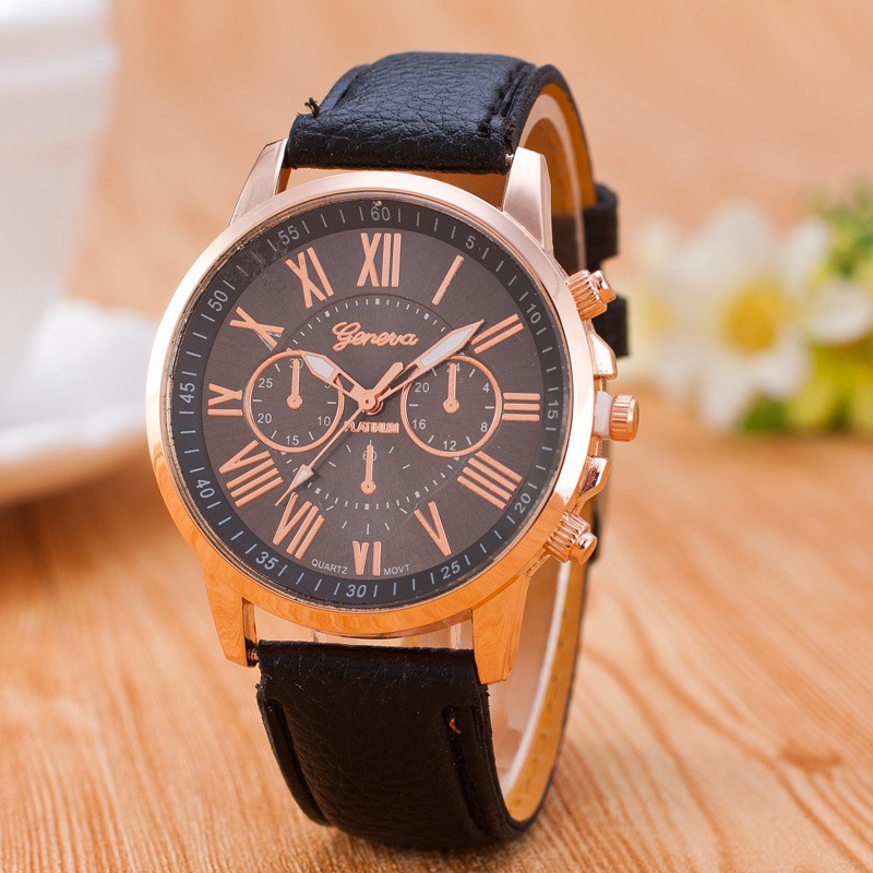 nyaman di tangan/ GGS JAM FASHION WANITA / PRIA JAM IMPORT JAM MURAH BATAM Jam Geneva Leather