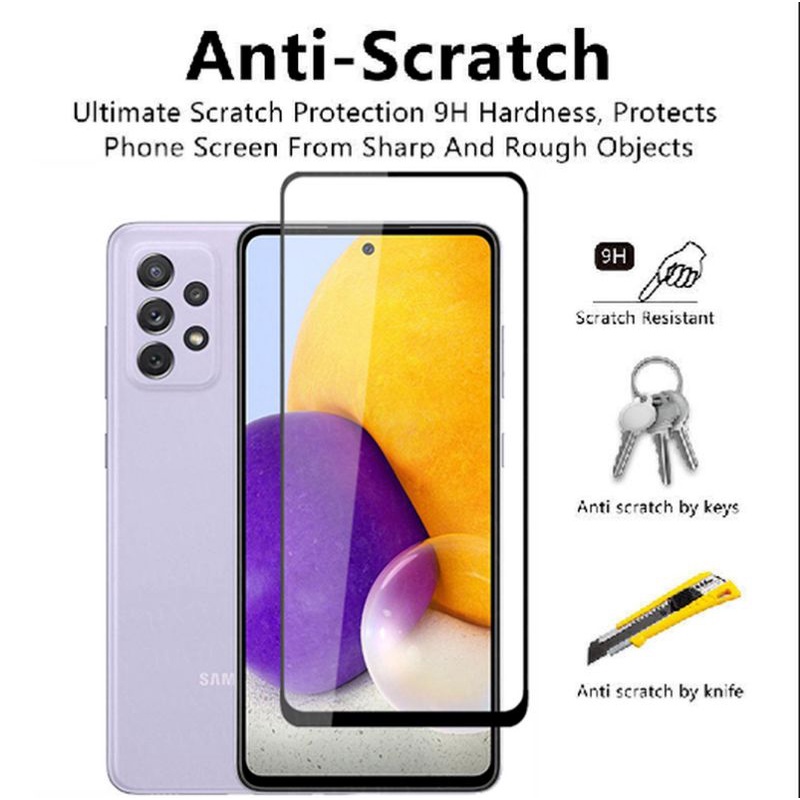 Tempered Glass Samsung A72 A52 A32 4G/5G Anti Gores Kaca Full Screen