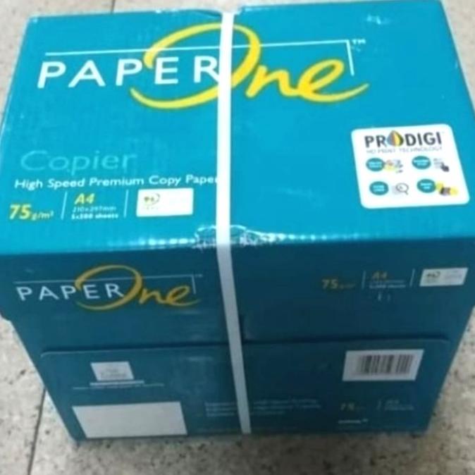 

Kertas HVS A4 75 gram Paper One 1 box isi 5 rim