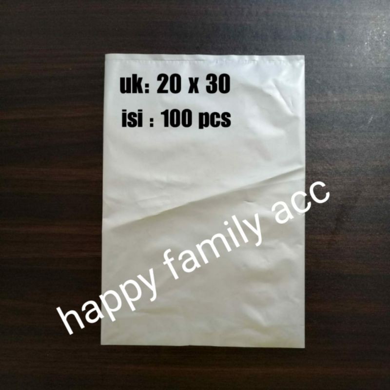 plastik packing olshop SILVER 100 lembar pond oval tanpa plong UK : 20x30