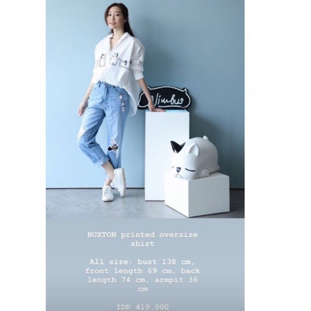 preloved eunoia buxton printed oversize shirt