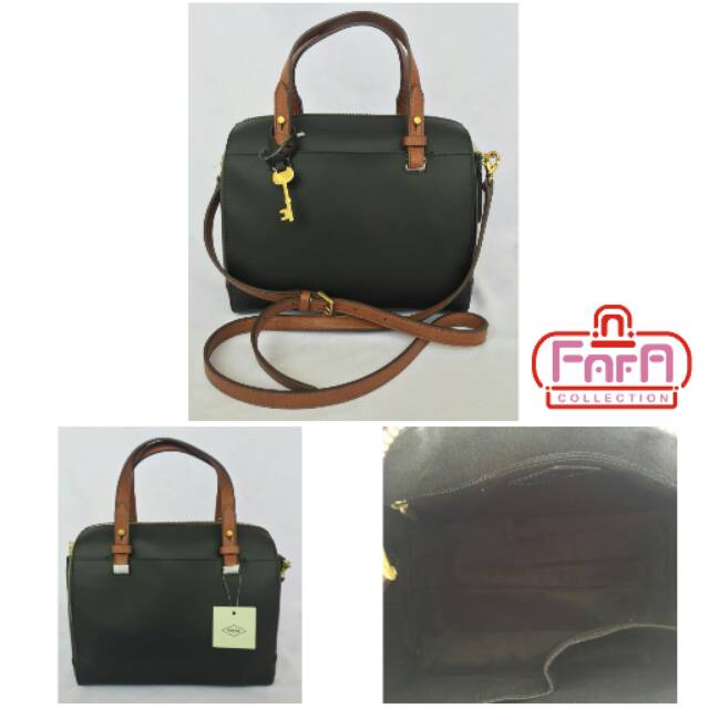 FOSSIL RACHEL SATCHEL - BLACK