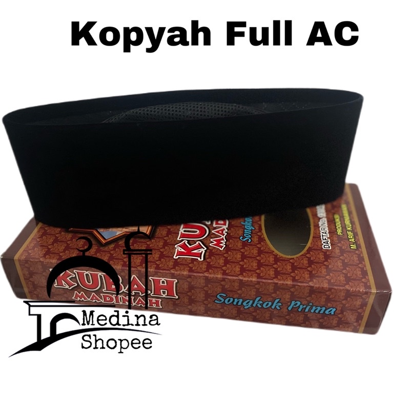 Kopyah Full AC - Peci bludru hitam full AC - kopyah tinggi 9