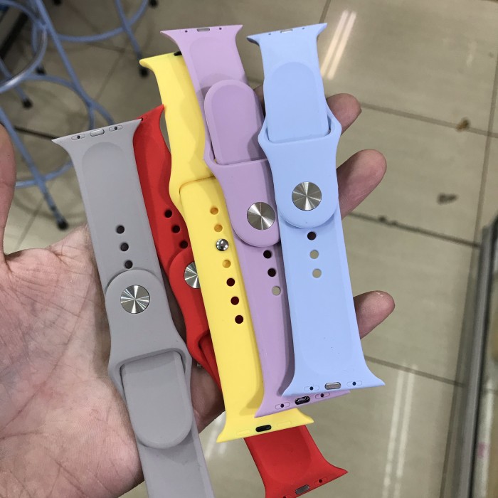 APPLE WATCH STRAP SERIES 1/2/3/4/5/6 UKURAN 38/40/42/44MM RUBBER WARNA - 38MM/40MM