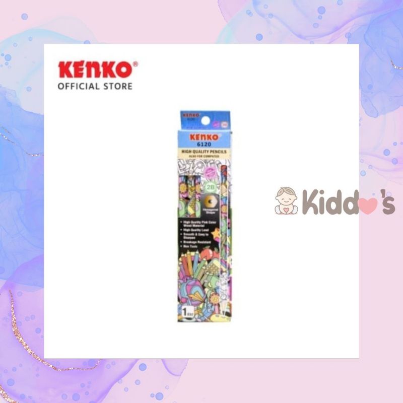 

KENKO PENCIL / PENSIL 2B / PENSIL TULIS / PENSIL UJIAN / Komputer 2B-6120 Doodle Hexagonal harga eceran termurah