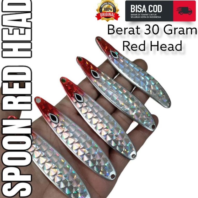 MO.11Au22ᴱ– SPOON TENGGIRI RED HEAD 30 GRAM UMPAN PANCING TENGGIRI
