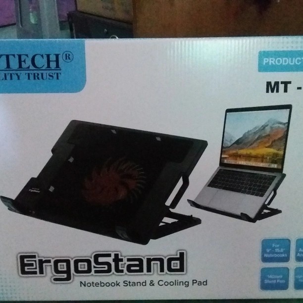 M-Tech Original Ergostand MT-08 Cooling Pad Kipas Pendingin Laptop