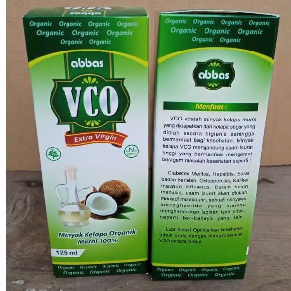 VCO  Minyak Kelapa Organik Murni / Extra Virgin Coconut Oil 125ml