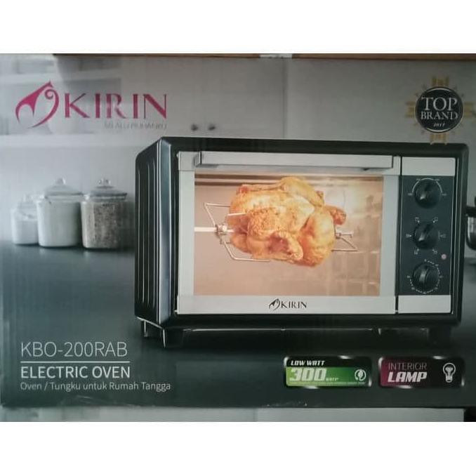 Oven Listrik Kirin Kbo 200Rab / Oven Kbo 200 Rab Lw - Black - 20L Badascentury