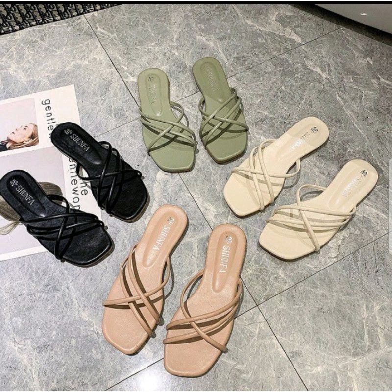 SANDAL TEPLEK WANITA SILANG BAN 3 TAVANO S20