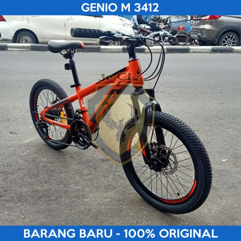Sepeda Gunung Anak MTB GENIO 3412 M3412 By UNITED 20 Inch Steel 24 Speed Murah