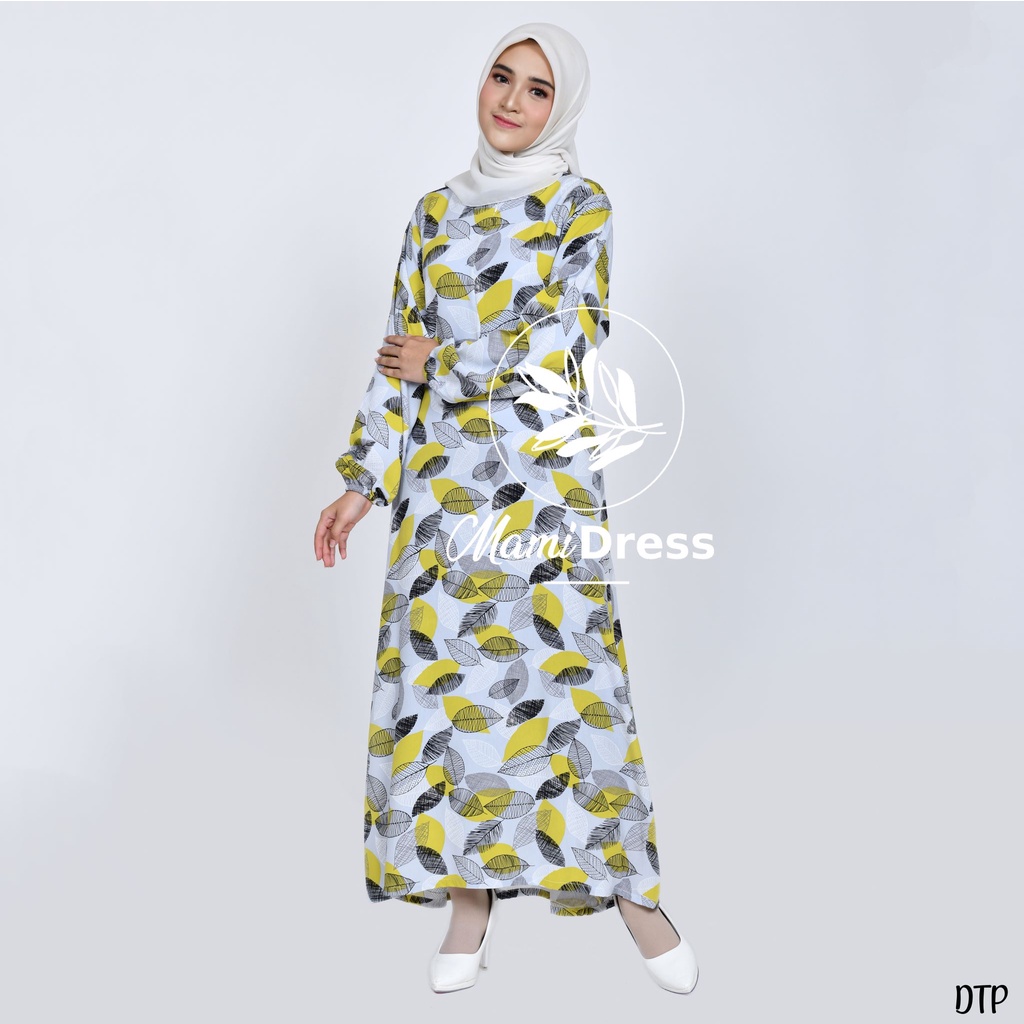 LEAF SERIES - Daster Premium Lengan Panjang Dress Busui Friendly LD 120 PJ 130 / Daster Gamis Kekinian Mamidress