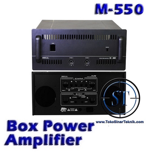 Box Power Amplifier Bok Ampli Salon Sound System Besi Kokoh Wadah Holder M550 Box BELL M-550