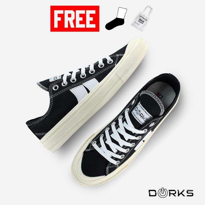 DORKS Classic Low Black Sepatu Original Sepatu Pria Sepatu Wanita