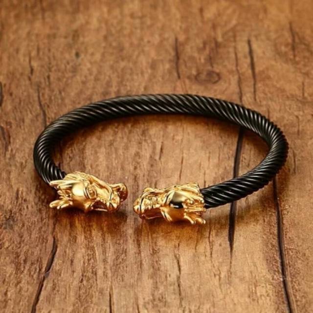 Gelang Pria Titanium hitam - JS344