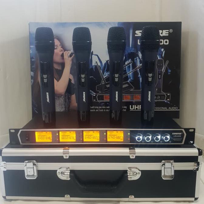 Mic wireless mic Shure 4 ch ur 4400 4 Channel Mic Handheld