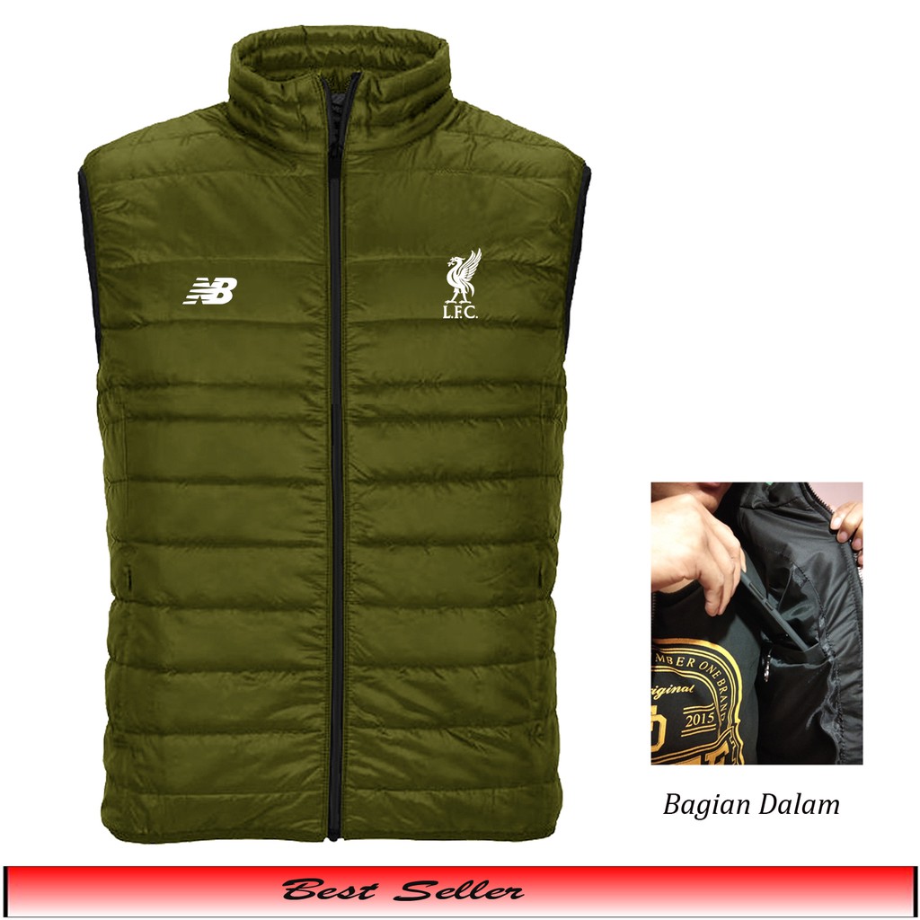 Rompi Liverpool Parasut Pria BORDIR Bahan nyaman digunakan / Rompi Pria / Rompi Hiking / Rompi motor