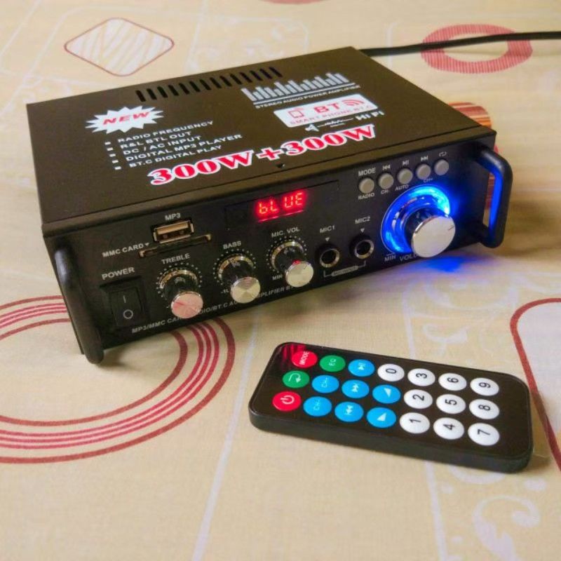 Amplifier 600watt Bluetooth EQ Audio Amplifier Karaoke