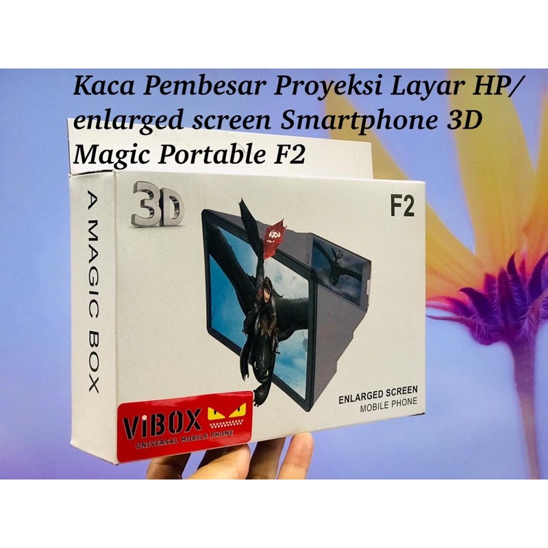 KACA PEMBESAR PROYEKSI LAYR HP F2 ENLARGED SCREEN SMARTPHONE 3D MAGIC PORTABLE F2