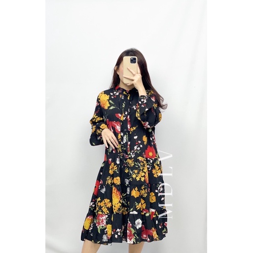 MDLV ~ 1824  Antoinette Mini Shirt Flower Dress Fashion Import