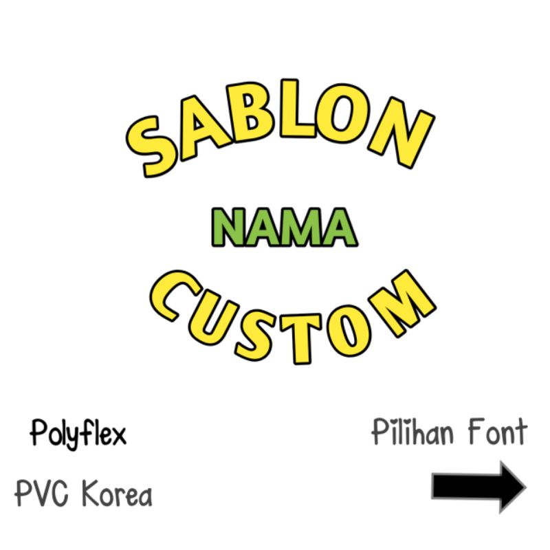 Sablon nama Custom polyflex pvc/sablon setrika rumahan/nama punggung jersey