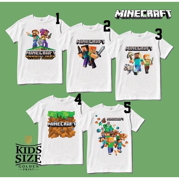 Minecraft Tshirt / Kaos Minecraft / Kaos Lego Size Dewasa