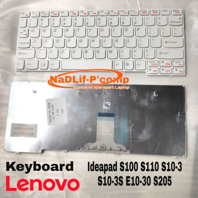 Keyboard Lenovo Ideapad S100 S110 S10-3 S10-3S E10-30 S205 Putih