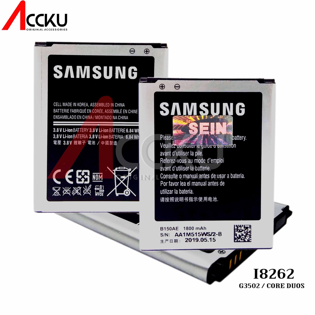 BATERAI SAMSUNG I8262 BATTERY SAMSUNG G3502 GALAXY CORE DUOS B150AE ORIGINAL