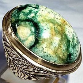 cincin batu akik pancawarna garut