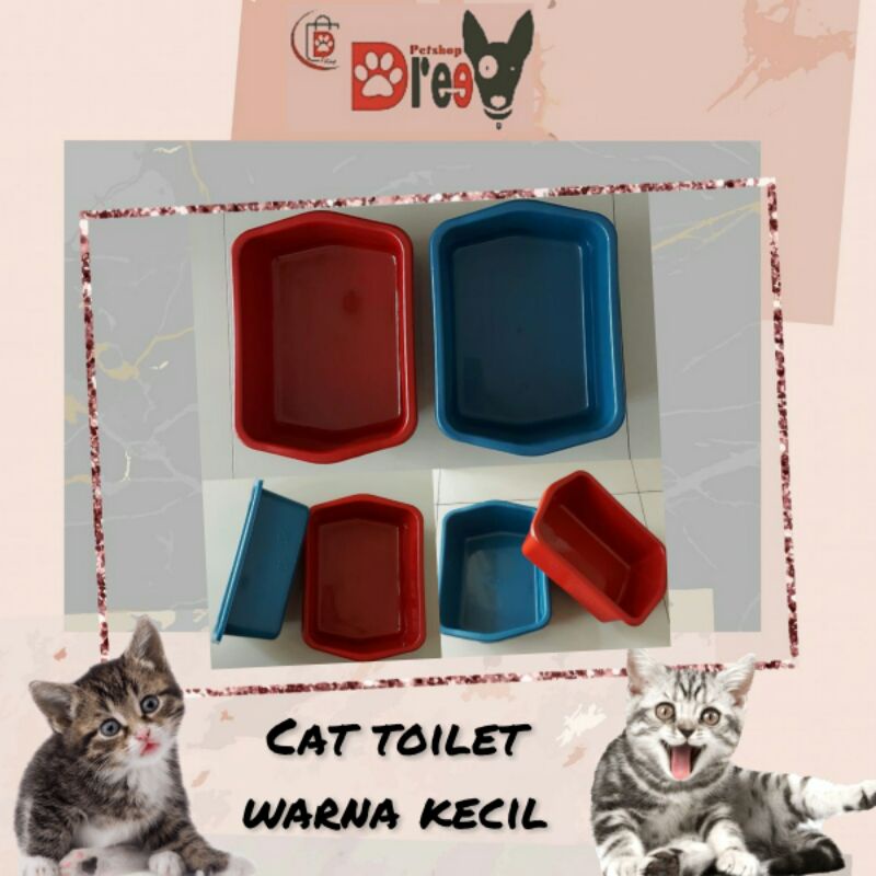 Cat Litter Box Warna Kecil Mini | BAK TEMPAT PASIR KUCING