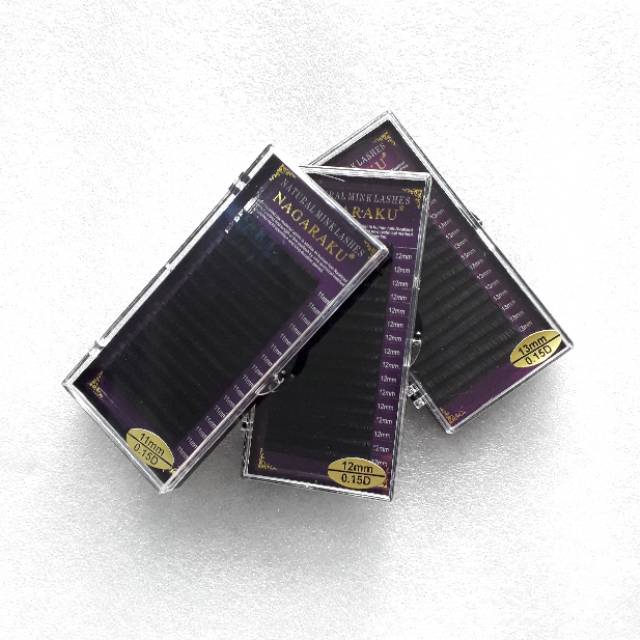 NAGARAKU Mink Eyelash Extensions untuk tanam bulu mata Curl D D0.15 D0.07 D0.10 mink lashes single size Bulu Mata Plasu