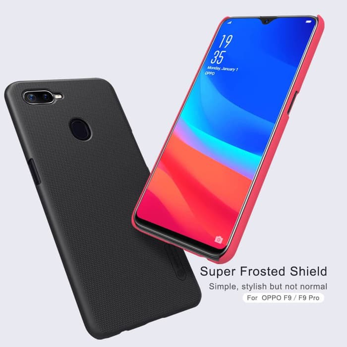 Hard Case OPPO F9 Nillkin Frosted Shield Casing Original