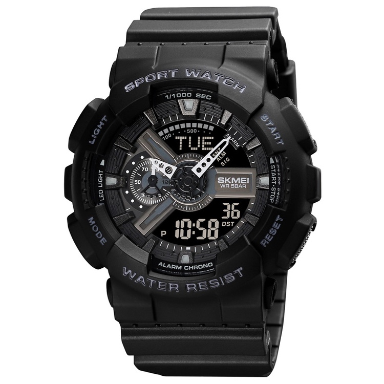 Jam Tangan SKMEI 1834 Fashion Digital Watch Men Shockproof Waterproof Dual Wristwatches LED Chrono