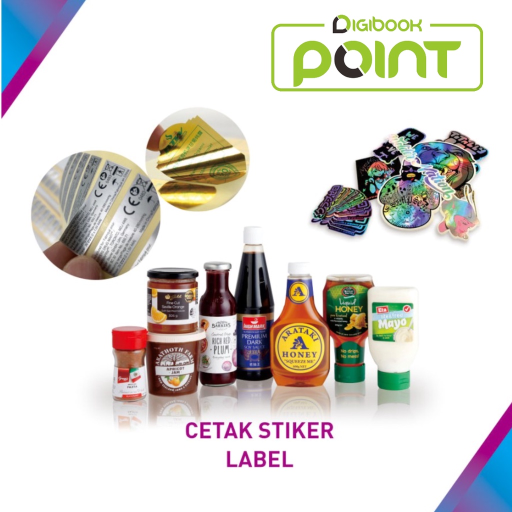

Stiker Label Makanan Custom Bahan Gold / Silver Print & Cut - Silver