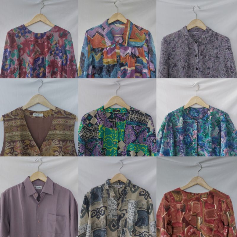 Kemeja Motif Vintage
