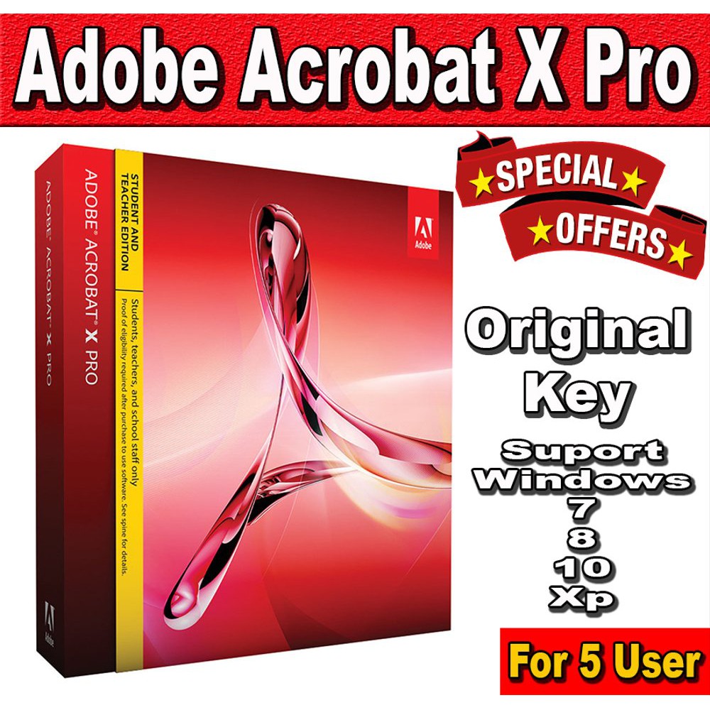 Jual Software Adobe Acrobat X Pro Original Licensi 32bit 64bit 