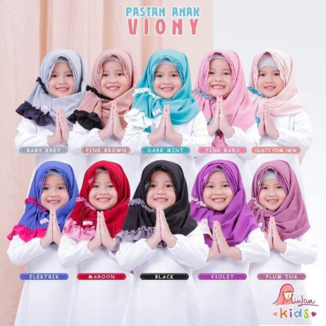 Pusat Jilbab Anak Miulan Kerudung Viony Pastan Anak Miulan Pashmina Instan Anak Lucu Simple Jilbab I