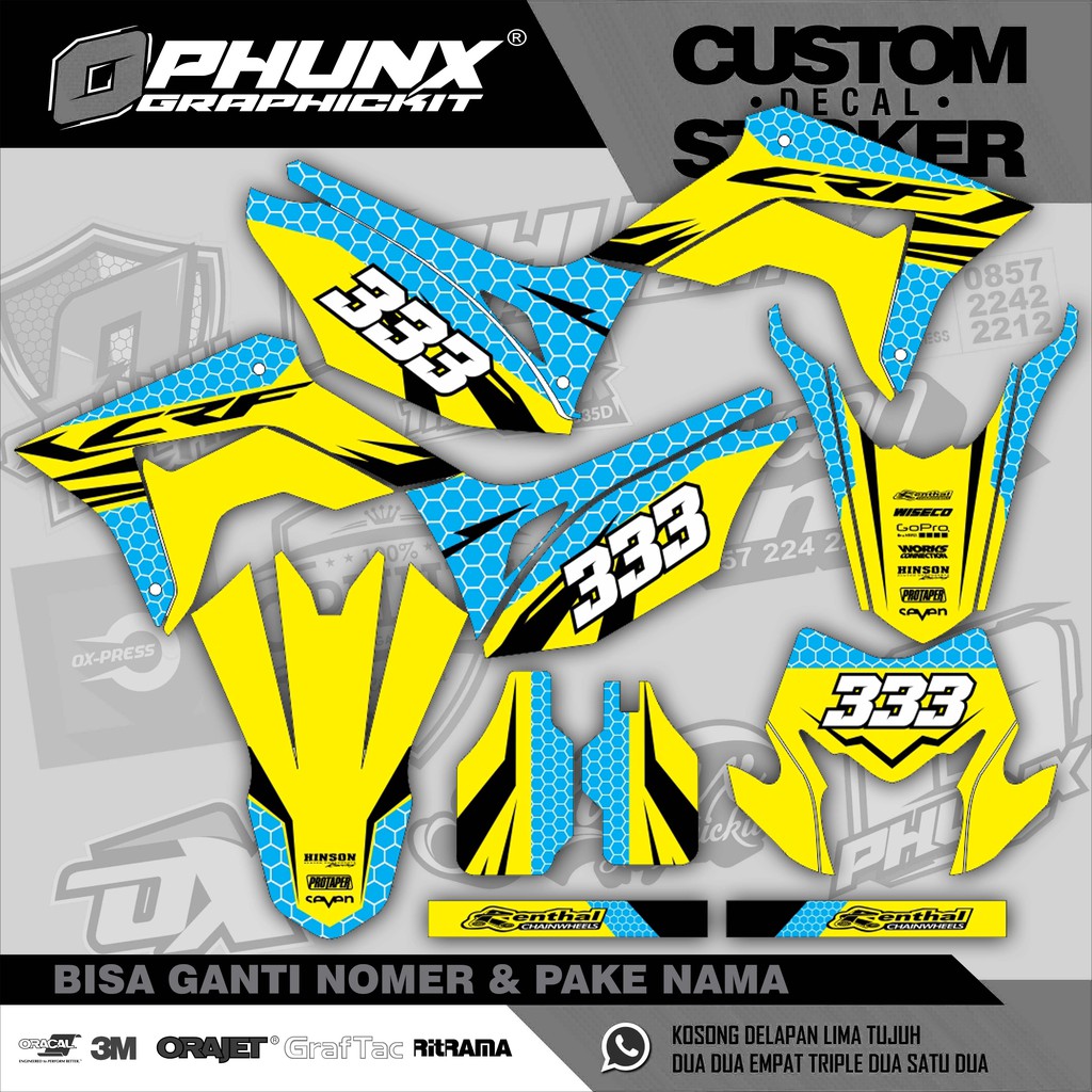 Stiker Decal CRF 150 L Polygon Effect