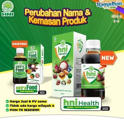 Grosir.. MDR.  HERBAL SARI BUAH Extra food Extrafood HNI HPAI malang zk HNI HPAI original produk 48