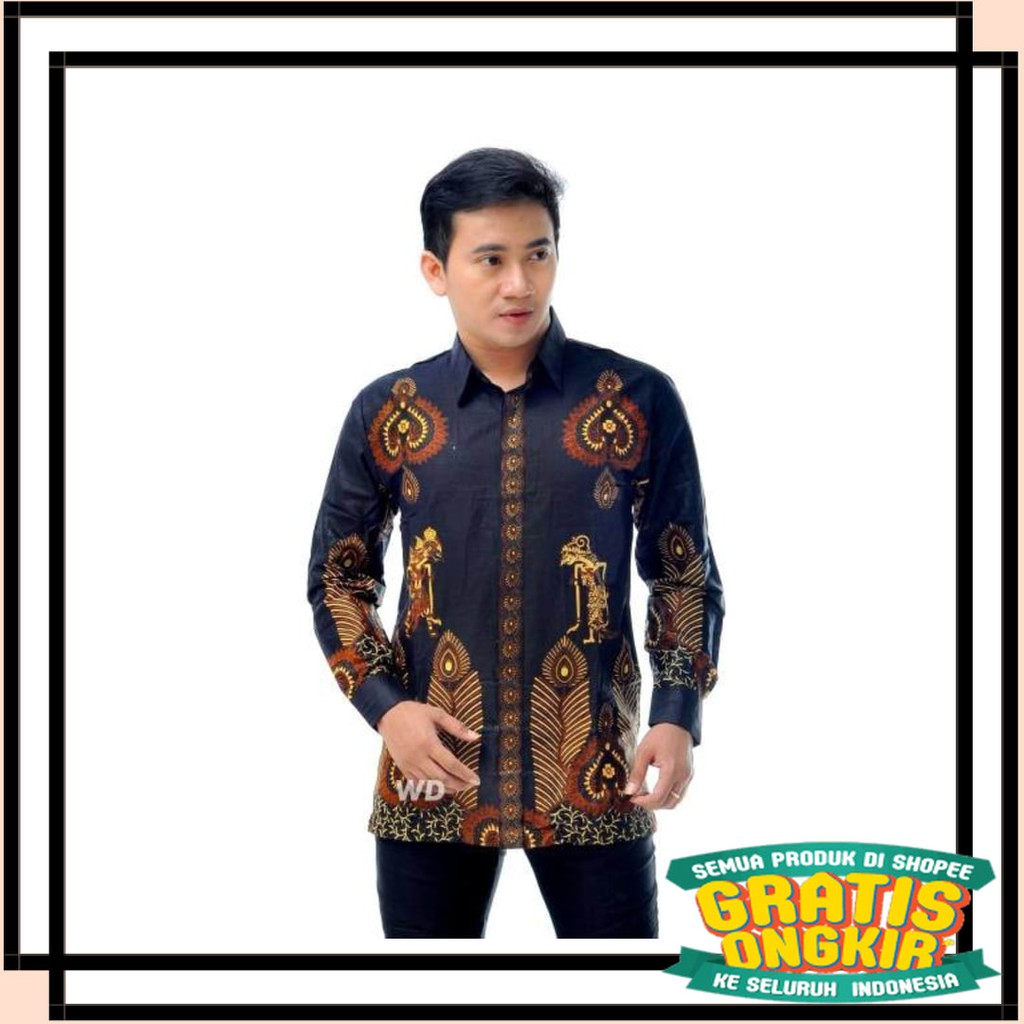 BATIK SEMARANG MURAH - TERBARU TERKINI / KEMEJA BATIK PRIA WAYANG JEJER