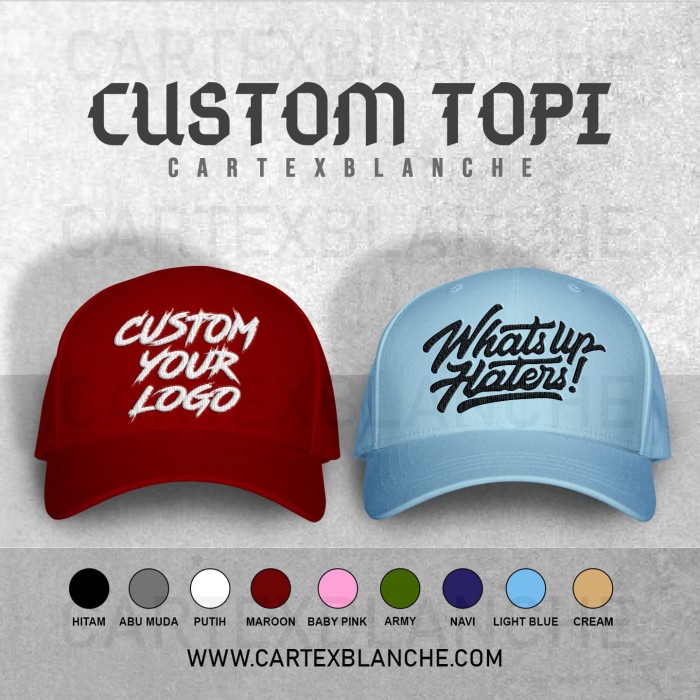 CUSTOM TOPI BASEBALL BORDIR