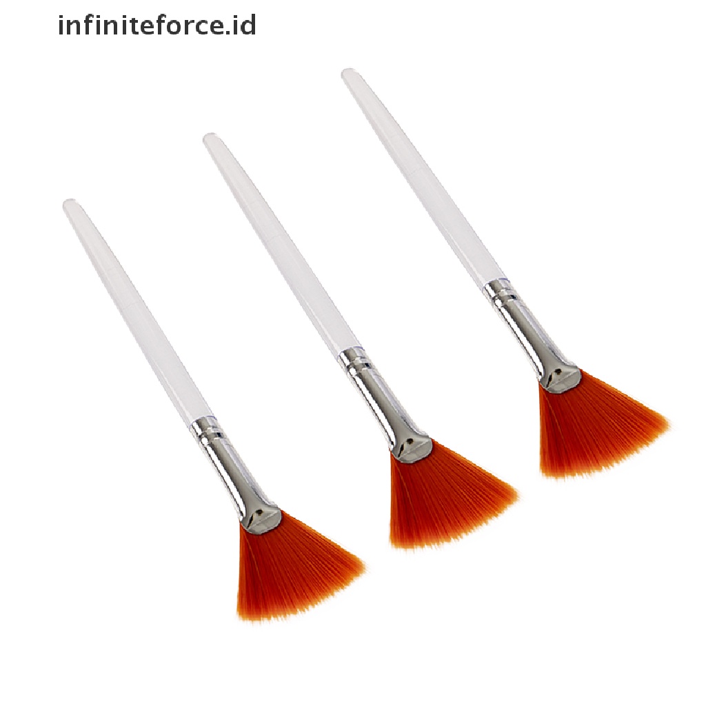 Infiniteforce.id 3pcs / Set Brush Makeup Bentuk Kipas Portable Praktis