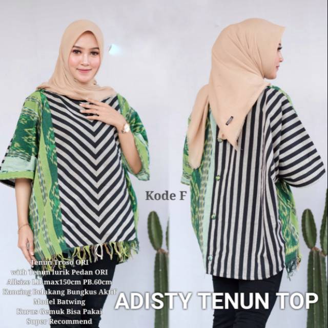 Atasan lurik kombinasi