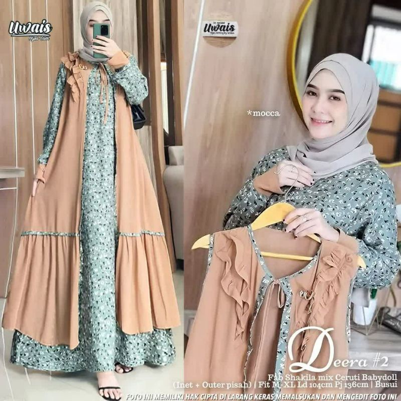 DEERA SET #2 / IR FASHION / GAMIS MAXI / MAXI DRESS / BUSANA MUSLIM / SETELAN WANITA / TERMURAH / TE