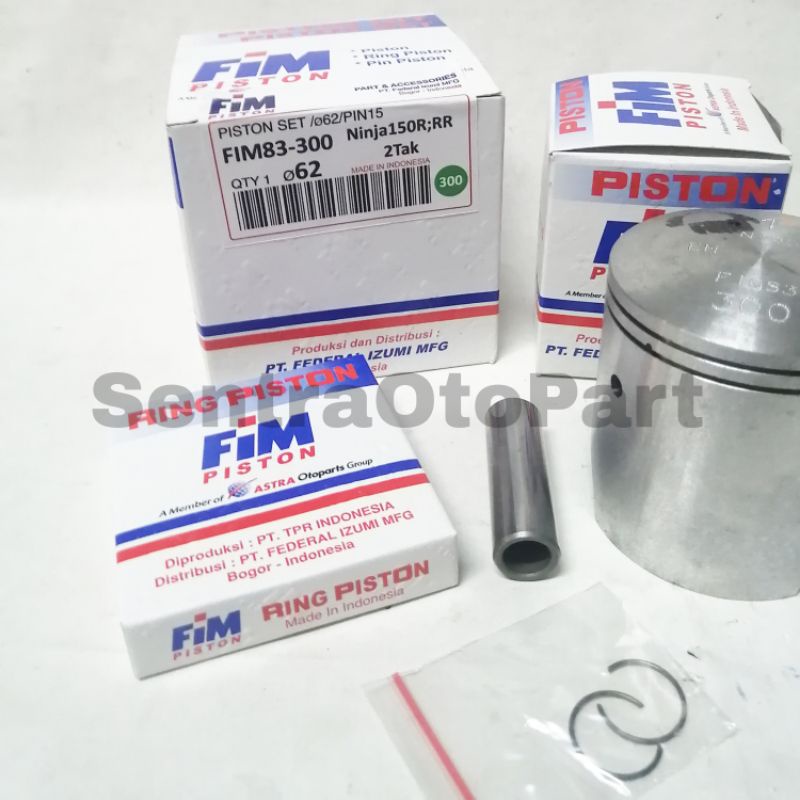 Piston seher kit ninja R oversize 300 FIM